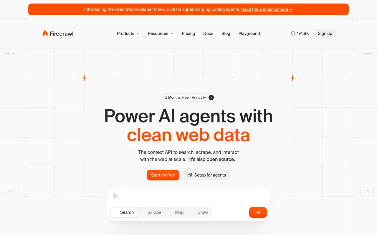 Firecrawl homepage